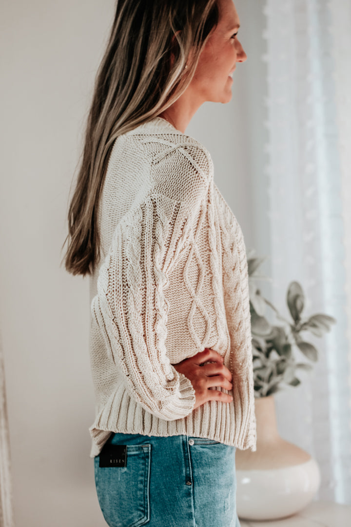 Knit Button Front Cardigan